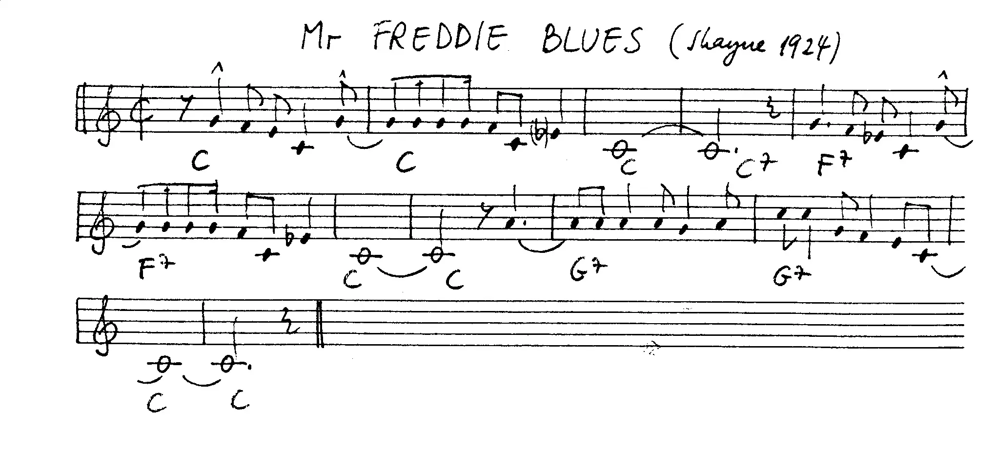 mr freddie blues partition gratuite - Offerte par The Jungle Jazz Band